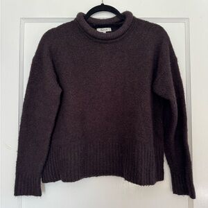 Madewell Dark Maroon Roll Neck Sweater